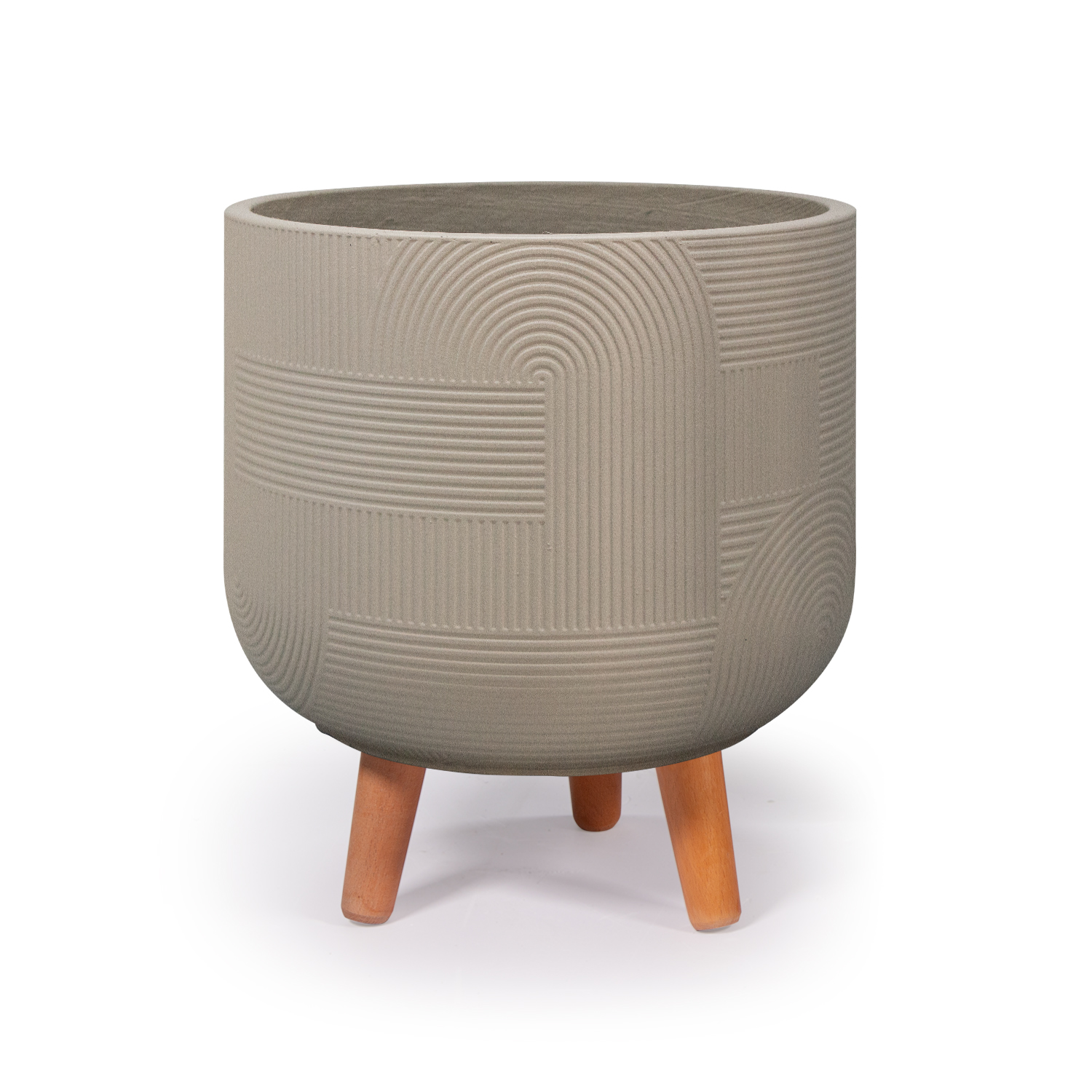 Bloempot Dijon - Japandi musthave bloempot op poten - donker beige