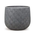 MA'AM Pottery Lara - moderne bloempot buiten binnen - grijs - bloemenprint