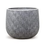 MA'AM Pottery Lara - moderne witte buiten-binnen bloempot - bloemenprint