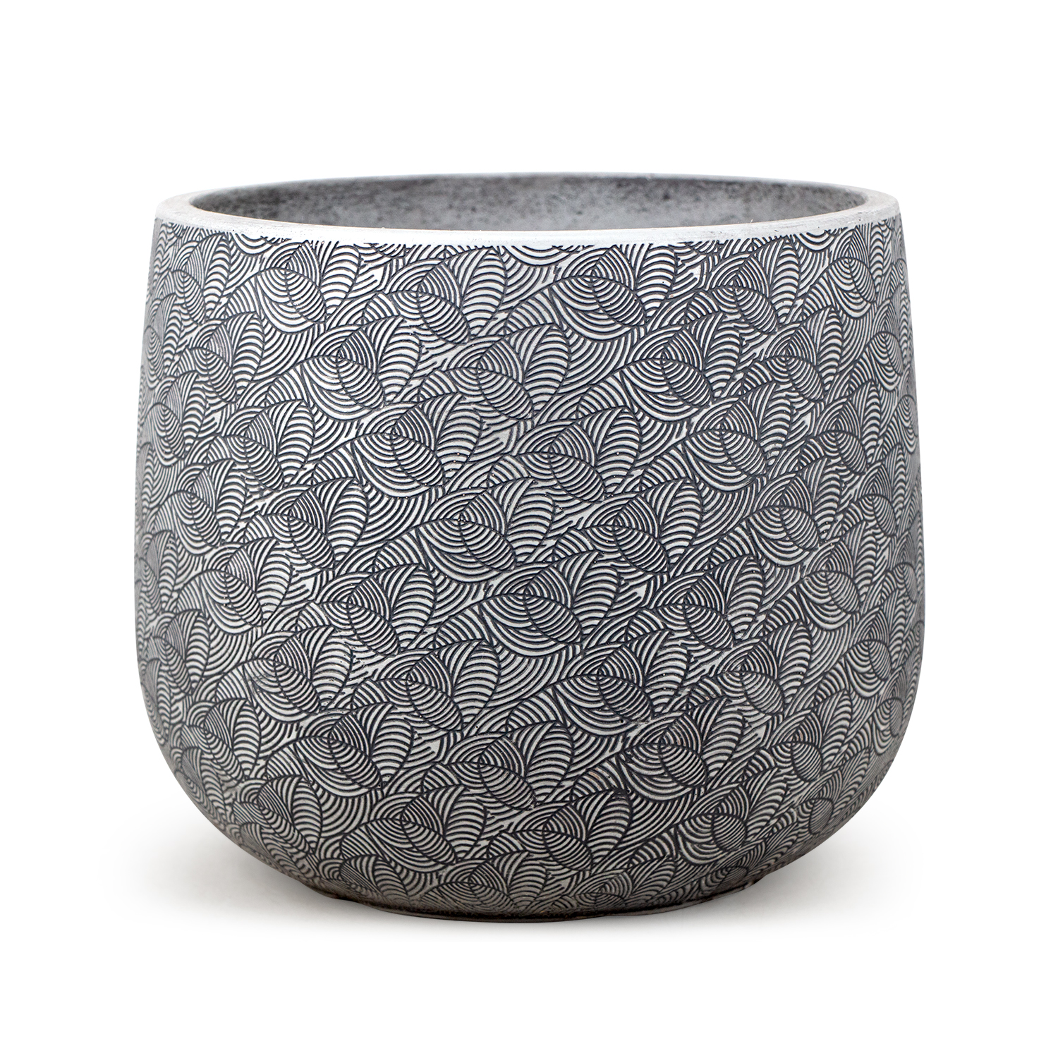 MA'AM Pottery Lara - moderne witte buiten-binnen bloempot - bloemenprint