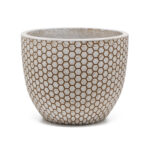 MA'AM Pottery Mila - honeycomb bloempot - beige - honing graat decoratie