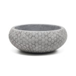 MA'AM Pottery Mila - witte moderne plantenschaal - honeycomb - bloemenschaal